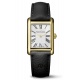 Maurice Lacroix Fiaba Square 24.00 x 34.00 mm - 5 ATM Caja PVD oro amarillo Esfera Plateada, brazalete acero y PVD oro amarillo