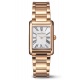Maurice Lacroix Fiaba Square 24.00 x 34.00 mm - 5 ATM Caja PVD oro rosa Esfera Plateada, brazalete PVD oro rosa