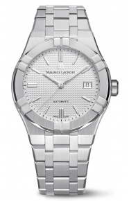 Maurice Lacroix Aikon Automatic Date ∅39 mm - 20 ATM, Esfera gris , Brazalete de acero