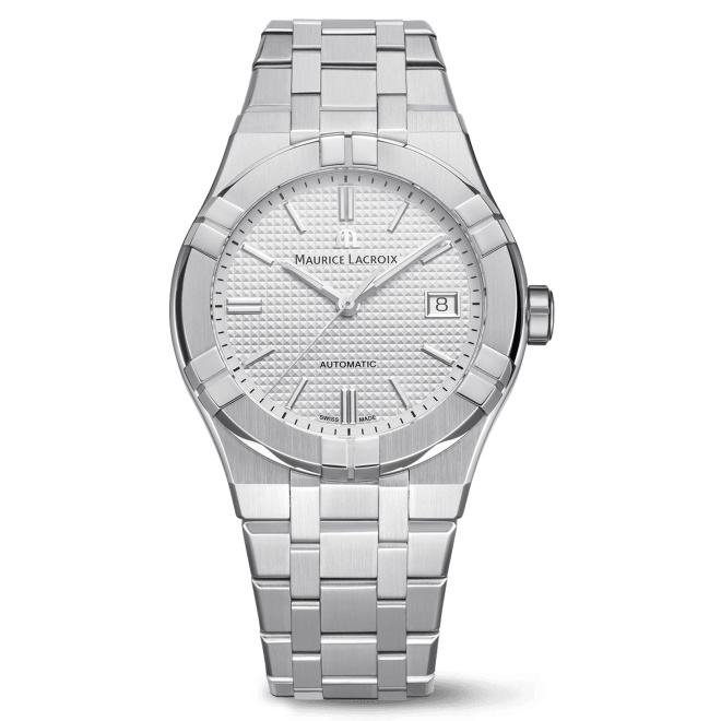 Maurice Lacroix Aikon Automatic Date ∅39 mm - 20 ATM, Esfera gris , Brazalete de acero