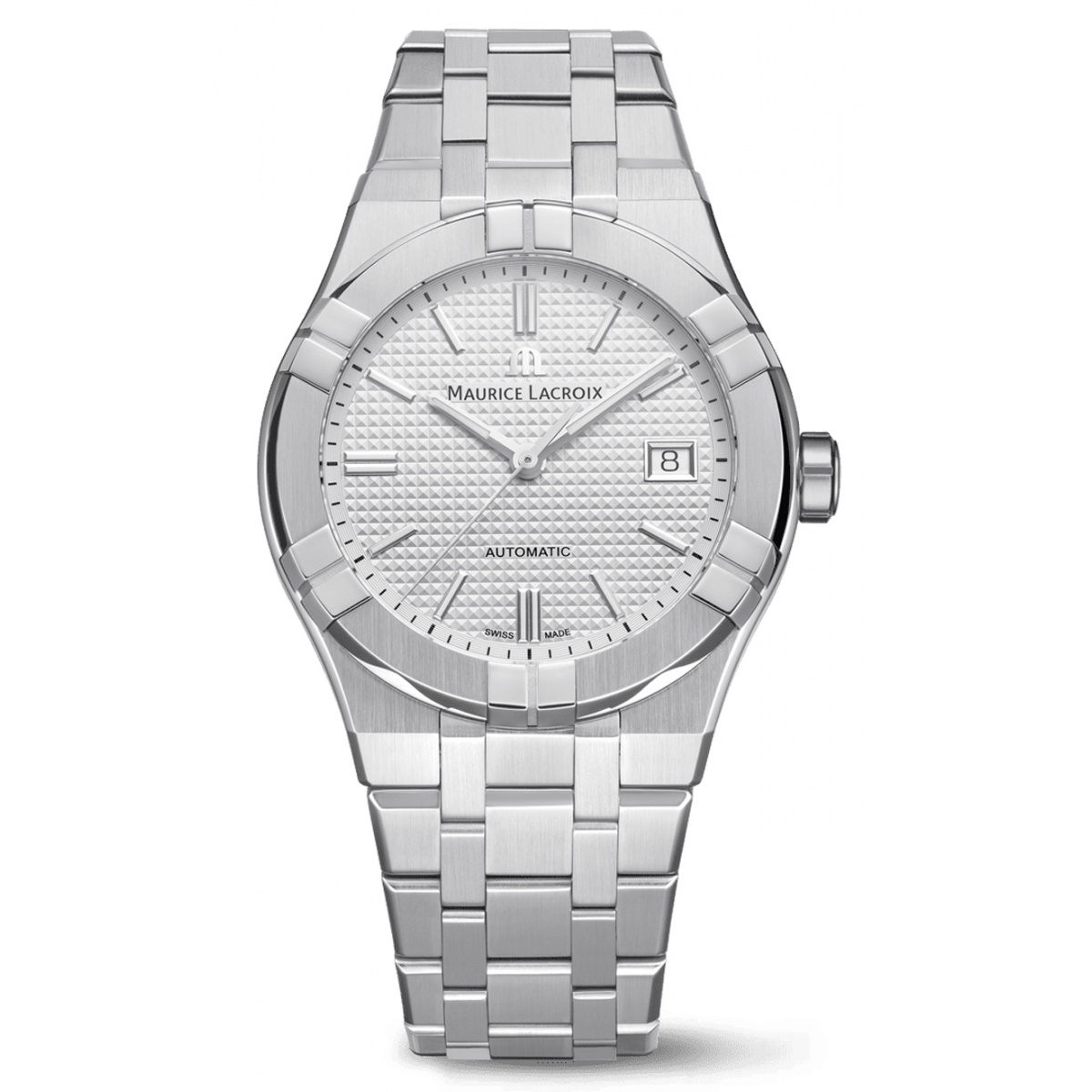 Maurice Lacroix Aikon Automatic Date ∅39 mm - 20 ATM, Esfera gris , Brazalete de acero