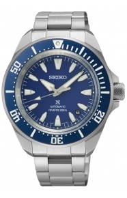 Seiko Prospex Samurai Diver 41,7 esfera azul ∅41,7 mm - 200M, Esfera azul, brazalete de acero