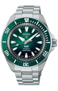 Seiko Prospex Samurai Diver 41,7 esfera verde ∅41,7 mm - 30M, Esfera verde, brazalete de acero