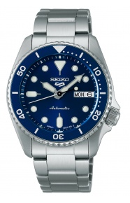 Seiko 5 Sports SKX series Automático 4R36 ∅38 mm - 100M, Esfera azul, brazalete de acero