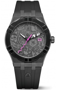 Maurice Lacroix Aikon Quartz Wotto Limited Edition ∅40 mm - 10 ATM, Esfera negra, Correa de caucho