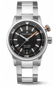 Maurice Lacroix Pontos S Diver ∅42 mm - 30 ATM, Esfera negra, brazalete de acero