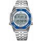 Seiko Neo Sports Digital Octag. Rotocall Blue-Grey ∅37 mm - 100M, Brazalete de acero