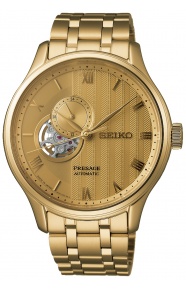 Seiko Presage Jardín Japonés 41,8mm Esf Dorada ∅41,8 mm - 30M, Esfera dorada, brazalete dorado