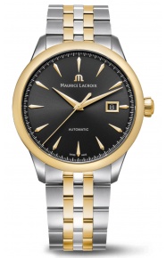 Maurice Lacroix 1975 Automatic Duotone PVD oro amarillo 40MM - 10 ATM, Esfera negra, brazalete de acero bicolor