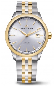 Maurice Lacroix 1975 Automatic Duotone PVD oro amarillo 40MM - 10 ATM, Esfera plateada, brazalete de acero bicolor