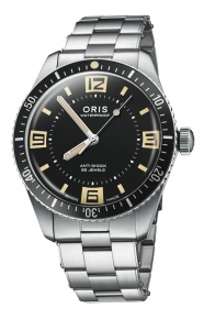 Oris Divers Sixty-Five 60th Anniversary Edition 100 M - ∅40 mm, Esfera negra, brazalete de acero