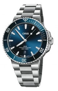 Oris Aquis Date 300 M - ∅43,5 mm, Esfera azul, brazalete de acero