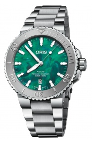 Oris X Bracenet 300 M - ∅43,5 mm, Esfera verde, brazalete de acero