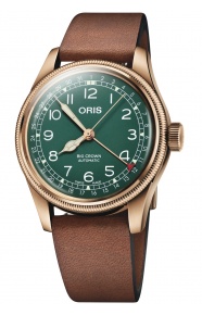 Oris Big Crown Pointer Date 80th Anniversary Edition 50 M - ∅40 mm, Esfera verde, correa de piel marrón
