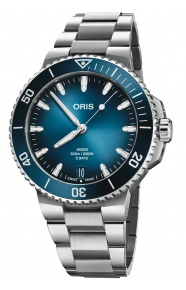Oris Aquis Date Calibre 400 300 M - ∅43,50 mm, Esfera azul, brazalete de acero