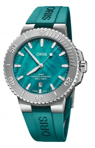 Oris Aquis New York Harbor Limited Edition II 300 M - ∅43,50 mm, Esfera verde, correa de caucho verde