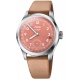 Oris Big Crown Pointer Date Calibre 403 50 M - ∅40 mm, Esfera roja, correa de piel marrón