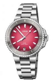 Oris Aquis Date Taste of Summer 300 M - ∅36,50 mm, Esfera roja, brazalete de acero