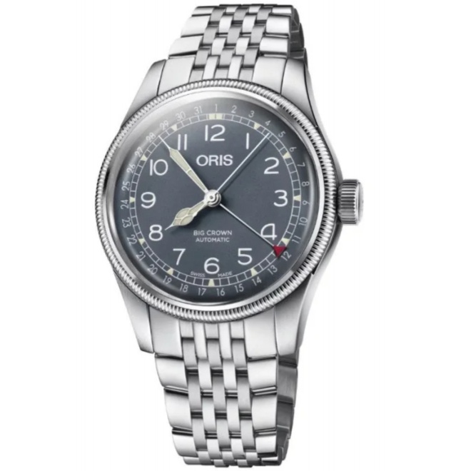 Oris Big Crown Pointer Date 50 M - ∅40 mm, Esfera azul, brazalete de acero