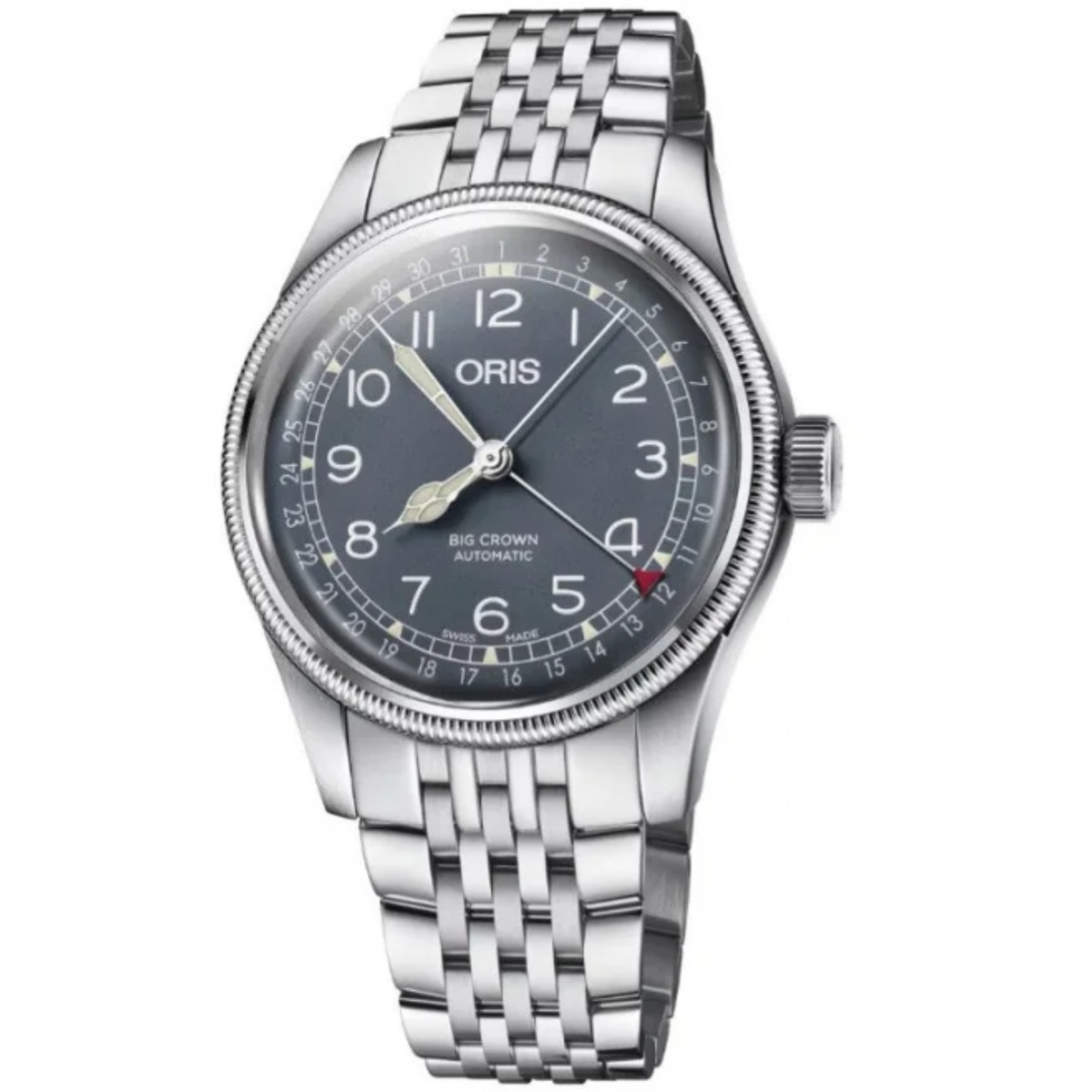 Oris Big Crown Pointer Date 50 M - ∅40 mm, Esfera azul, brazalete de acero