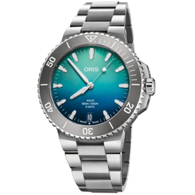 Oris Aquis Great Barrier Reef Limited Edition IV 300 M - ∅43,50 mm, Esfera azul, brazalete de acero