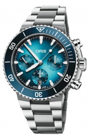 Oris Aquis Chronograph 300 M - ∅43,50mm, Esfera azul, brazalete de acero