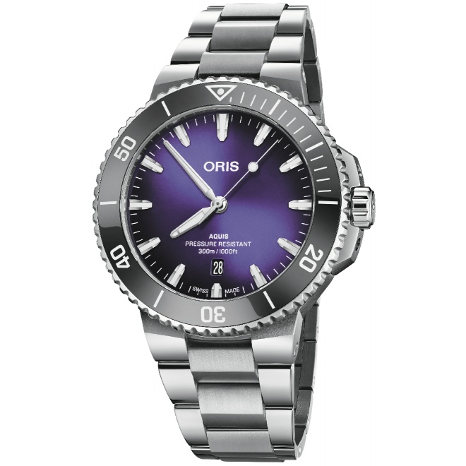 Aquis Date Taste of Summer 300 M - ∅43,50 mm, Esfera morada, brazalete de acero