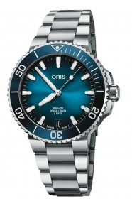 Oris Aquis Date Calibre 400 300 M - ∅41,50 mm, Esfera azul, brazalete de acero