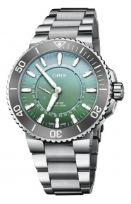 Oris Aquis Dat Watt Limited Edition II 300 M - ∅43,50 mm, Esfera verde, brazalete de acero