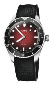 Oris X Red Bar Limited Edition II 200 M - ∅439 mm, Esfera roja, correa de caucho, pulsera de metal adicional