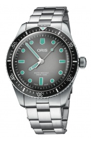 Oris Divers Sixty‑Five 100 M - ∅40 mm, Esfera gris, brazalete de acero
