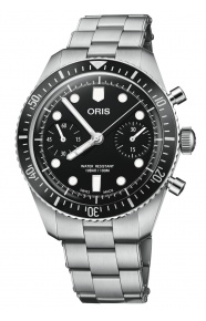 Oris Divers Sixty‑Five Chronograph 100 M - ∅40 mm, Esfera gris, brazalete de acero
