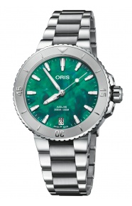Oris Aquis X Bracenet 300 M - ∅36,50 mm, Esfera verde, brazalete de acero