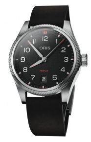 Oris Propilot Date 100 M - ∅41 mm, Esfera negra, correa de piel