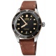 Oris Divers Sixty‑Five 100 M - ∅40 mm, Esfera negra, correa de piel