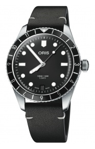 Oris Divers Sixty‑Five 12H Calibre 400 100 M - ∅40 mm, Esfera negra, correa de.piel