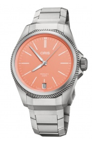 Oris ProPilot X Calibre 400 Date 100 M - ∅39 mm, Esfera rosa, brazalete de acero