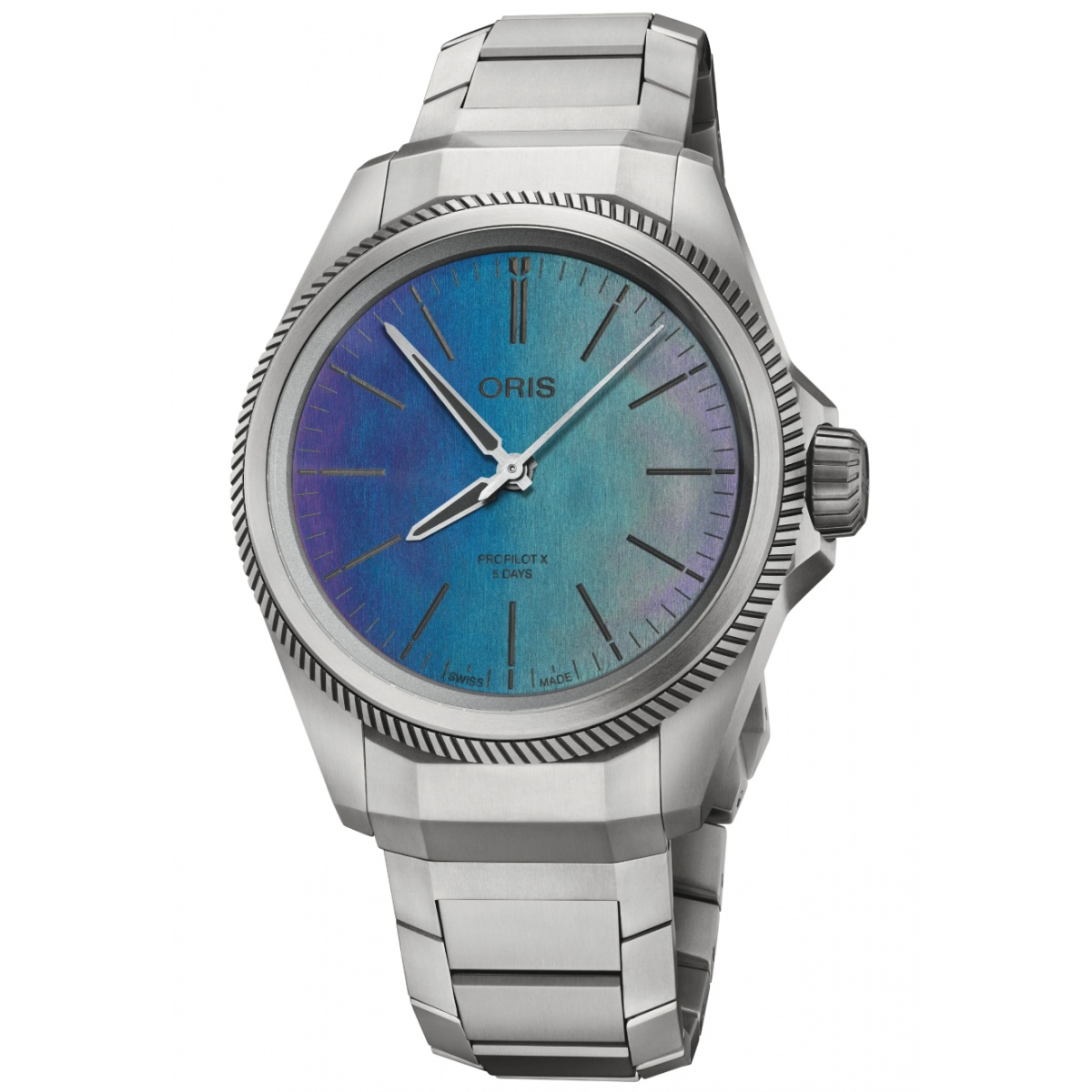 Oris ProPilot X Calibre 400 Laser 100 M - ∅39 mm, Esfera multicolor, brazalete de titanio