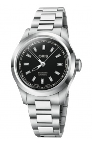 Oris Big Crown Diamonds 50 M - ∅34 mm, Esfera negra, brazalete de acero