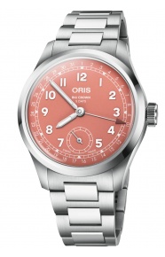 Oris Big Crown Pointer Date Calibre 403 50 M - ∅40 mm, Esfera roja, brazalete de acero