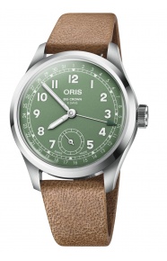 Oris Big Crown Pointer Date Calibre 403 50 M - ∅40 mm, Esfera verde, correa de piel