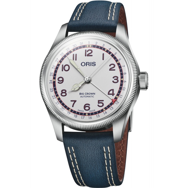 Oris Big Crown Hank Aaron Limited Edition 50 M - ∅40 mm, Esfera blanca, correa de piel y Caja especial correa OTAN
