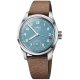 Oris Big Crown Pointer Date Calibre 473 50 M - ∅38 mm, Esfera azul, correa de piel marrón