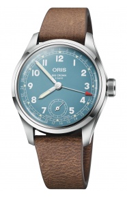 Oris Big Crown Pointer Date Calibre 473 50 M - ∅38 mm, Esfera azul, correa de piel marrón