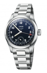 Oris Big Crown Pointer Date Calibre 403 50 M - ∅38 mm, Esfera azul oscuro, brazalete de acero