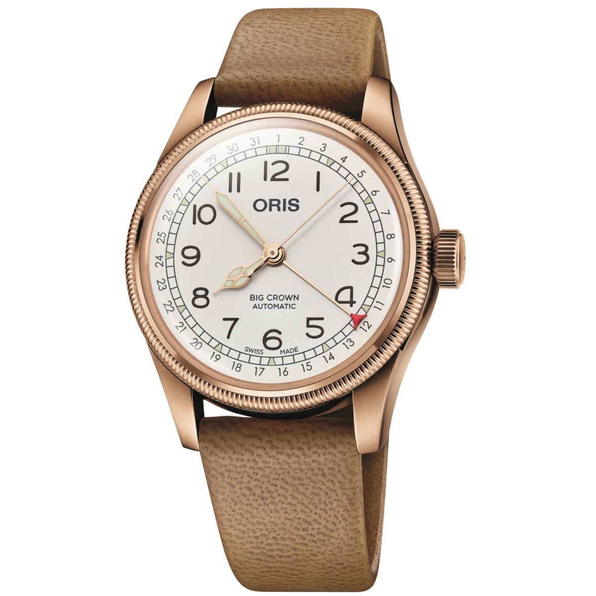 Oris Big Crown Father Time Limited Edition 50 M - ∅40 mm, Esfera blanca, correa de piel