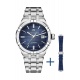 Maurice Lacroix Aikon Automatic ∅42 mm - 20 ATM, Esfera azul, Brazalete de Acero + Piel Azul