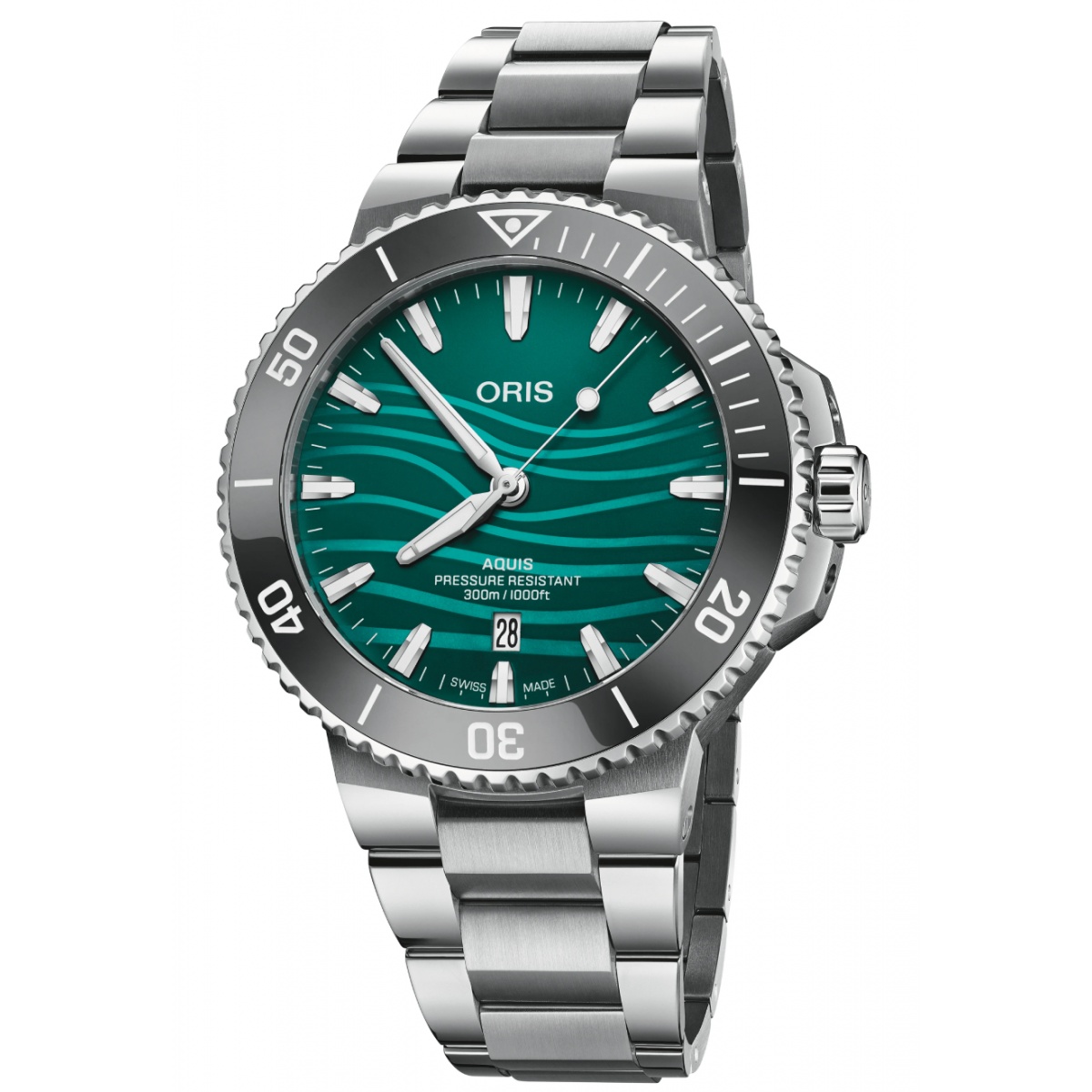 Oris Aquis Yangtze Jiangtun Limited Edition 300 M - ∅43,50 mm, Esfera verde, brazalete de acero