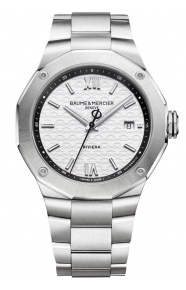 Baume & Mercier Riviera 10829 Automático 100 M - ∅42 mm, Esfera Blanca, Brazalete de acero