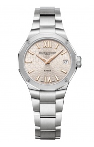Baume & Mercier Riviera 10810 Cuarzo 50 M - ∅33 mm, Esfera plateada, Brazalete de acero
